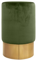 Casa Padrino tabouret de bar de luxe vert mousse / or Ø 46 x H. 76 cm - Mobilier de Bar