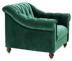 Casa Padrino fauteuil de luxe chesterfield vert 99 x 90 x H. 81,5 cm - édition limitée