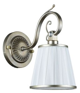 Casa Padrino Lámpara de Pared Art Nouveau en Plata-Oro y Blanco 14 x 24 x H. 27 cm - Iluminación Art Déco