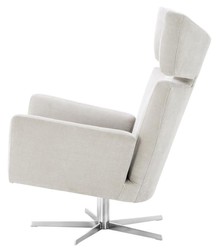 Casa Padrino fauteuil pivotant sable / argent 100 x 89 x H. 105 cm - Meubles de Luxe