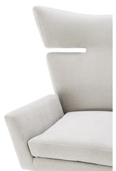 Casa Padrino fauteuil pivotant sable / argent 100 x 89 x H. 105 cm - Meubles de Luxe