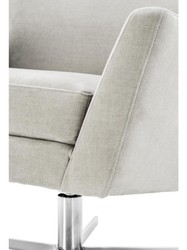 Casa Padrino fauteuil pivotant sable / argent 100 x 89 x H. 105 cm - Meubles de Luxe