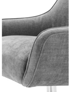 Casa Padrino Drehsessel Grau / Silber 76 x 80 x H. 82 cm - Luxus Möbel