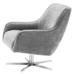 Casa Padrino poltrona girevole grigio / argento 76 x 80 x H. 82 cm - Arredamento di Lusso