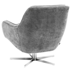 Casa Padrino poltrona girevole grigio / argento 76 x 80 x H. 82 cm - Arredamento di Lusso