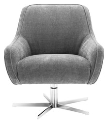 Casa Padrino poltrona girevole grigio / argento 76 x 80 x H. 82 cm - Arredamento di Lusso