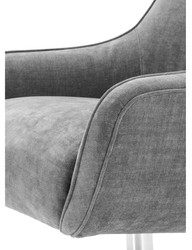 Casa Padrino poltrona girevole grigio / argento 76 x 80 x H. 82 cm - Arredamento di Lusso