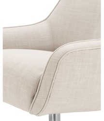 Casa Padrino sillón giratorio colores naturales / plateado 76 x 80 x H. 82 cm - Muebles de Lujo