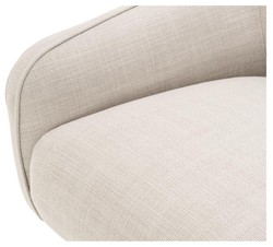Casa Padrino sillón giratorio colores naturales / plateado 76 x 80 x H. 82 cm - Muebles de Lujo