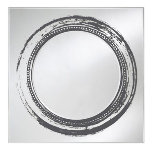 Casa Padrino espejo de lujo negro 107 x H. 107 cm - Espejo de Pared de Diseño Casa Padrino espejo de lujo negro 107 x H. 107 cm - Espejo de Pared de Diseño