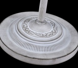 Casa Padrino Lámpara de Pie Estilo Art Nouveau Blanco Antiguo, Ø 40 x H. 164 cm - Elegante Lámpara de Metal y Lino