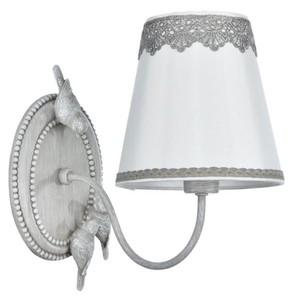 Casa Padrino Lámpara de Pared Estilo Art Nouveau Gris Antiguo 16 x 28 x H. 26 cm
