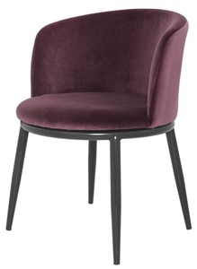 Casa Padrino Luxus Esszimmerstuhl Set Lila / Schwarz 57 x 57 x H. 74 cm - Esszimmermöbel