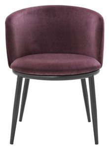 Casa Padrino Luxus Esszimmerstuhl Set Lila / Schwarz 57 x 57 x H. 74 cm - Esszimmermöbel