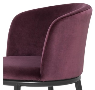 Casa Padrino Luxus Esszimmerstuhl Set Lila / Schwarz 57 x 57 x H. 74 cm - Esszimmermöbel