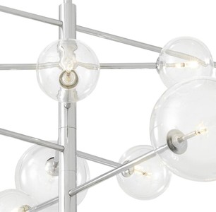 Casa Padrino Luxus Halogen Kronleuchter Silber Ø 130 x H. 67 cm - Luxus Qualität