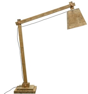Casa Padrino pine wood floor lamp natural colors 190 x 52 x H. 220 cm - Luxury Floor Lamp with Black Cable