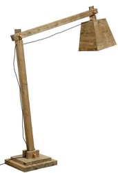 Casa Padrino lampadaire en bois de pin couleurs naturelles 190 x 52 x H. 220 cm - Lampadaire de Luxe avec Câble Noir