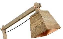 Casa Padrino pine wood table lamp natural colors 90 x 30 x H. 105 cm - Luxury Table Light with Black Cable