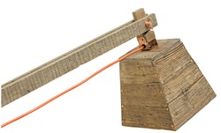 Casa Padrino lampe de table en bois de pin couleurs naturelles 90 x 30 x H. 105 cm - Lampe de Table de Luxe avec Câble Orange