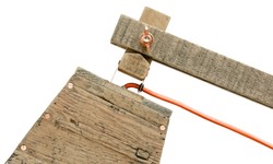 Casa Padrino lampe de table en bois de pin couleurs naturelles 90 x 30 x H. 105 cm - Lampe de Table de Luxe avec Câble Orange
