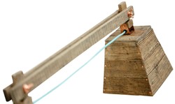 Casa Padrino pine wood table lamp natural colors 90 x 30 x H. 105 cm - Luxury Table Light with Aqua Blue Cable