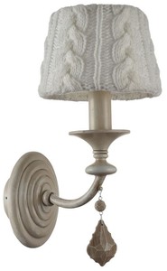 Casa Padrino Aplique Barroco de Cristal Beige 15 x 23 x H. 33 cm