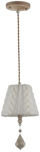 Casa Padrino Baroque Crystal Pendant Light, Metal and Crystal Glass, Beige, Ø 18 x H. 35 cm