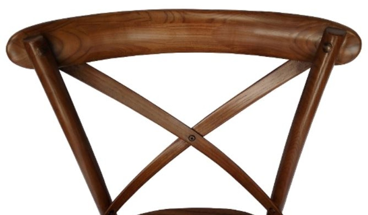 Casa Padrino country-style dining chair with armrests dark brown 48 x 43 x H. 89 cm - Country-Style Dining Room Furniture Casa Padrino country-style dining chair with armrests dark brown 48 x 43 x H. 89 cm - Country-Style Dining Room Furniture