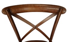 Casa Padrino Country Style Dining Chair in Elm Wood and Rattan Dark Brown 46 x 42 x H. 87 cm Casa Padrino Country Style Dining Chair in Elm Wood and Rattan Dark Brown 46 x 42 x H. 87 cm