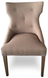 Casa Padrino Sedia da pranzo di lusso, design senza tempo taupe e marrone, 59 x 65 x H. 98 cm