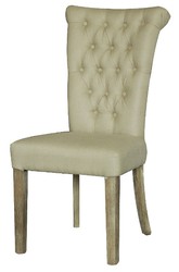Casa Padrino Chaise de Salle à Manger Chesterfield Crème 51 x 66 x H. 100 cm - Mobilier de Luxe