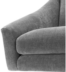 Casa Padrino poltrona girevole grigio / argento 76 x 98 x H. 94,5 cm - Arredamento di Lusso
