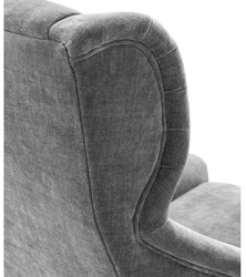 Casa Padrino poltrona girevole grigio / argento 76 x 98 x H. 94,5 cm - Arredamento di Lusso