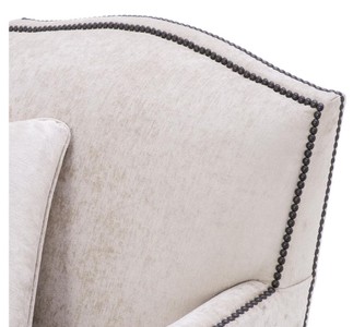 Casa Padrino Luxus Wohnzimmer Sessel Creme / Schwarz 79 x 98 x H. 90 cm - Limited Edition