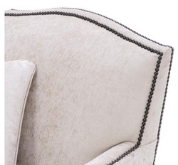Casa Padrino luxury living room armchair cream / black 79 x 98 x H. 90 cm - Limited Edition