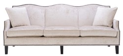 Casa Padrino sofá de lujo crema / negro 220 x 98 x H. 90 cm - Edición Limitada