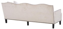 Casa Padrino sofá de lujo crema / negro 220 x 98 x H. 90 cm - Edición Limitada