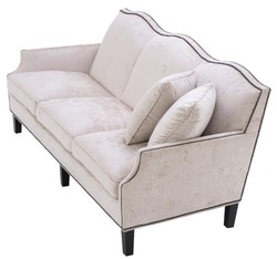 Casa Padrino sofá de lujo crema / negro 220 x 98 x H. 90 cm - Edición Limitada