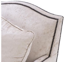 Casa Padrino sofá de lujo crema / negro 220 x 98 x H. 90 cm - Edición Limitada