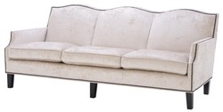 Casa Padrino sofá de lujo crema / negro 220 x 98 x H. 90 cm - Edición Limitada