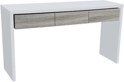 Casa Padrino Console Blanc / Naturel 154 x 45 x H. 85 cm - Console laquée faite à la main avec 3 tiroirs en bois