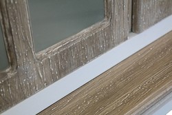 Casa Padrino Vitrine style maison de campagne en Blanc / Marron - 89 x 40 x H. 195 cm - Meuble de rangement élégant