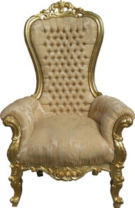 Casa Padrino Baroque Throne Armchair Majestic Medium Cream Gold Pattern / Gold Mod2 with Bling Bling Rhinestones - Giant Armchair - Throne Chair Tron Casa Padrino Baroque Throne Armchair Majestic Medium Cream Gold Pattern / Gold Mod2 with Bling Bling Rhinestones - Giant Armchair - Throne Chair Tron
