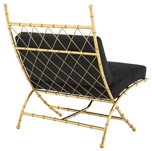 Casa Padrino Luxus Klappstuhl Gold / Schwarz 75 x 81,5 x H. 92 cm - Luxus Möbel