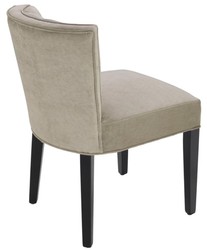Casa Padrino chaise de salle à manger de luxe greige / noir 51 x 62 x H. 82 cm - Meubles de Salle à Manger de Luxe