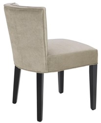 Casa Padrino chaise de salle à manger de luxe greige / noir 51 x 62 x H. 82 cm - Meubles de Salle à Manger de Luxe