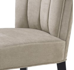 Casa Padrino chaise de salle à manger de luxe greige / noir 51 x 62 x H. 82 cm - Meubles de Salle à Manger de Luxe