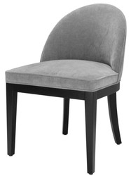 Casa Padrino silla de comedor de lujo gris / negro 55 x 61 x H. 84 cm - Muebles de Lujo