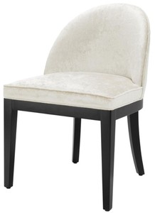 Casa Padrino chaise de salle à manger de luxe vieux blanc / noir 55 x 61 x H. 84 cm - Meubles de Luxe